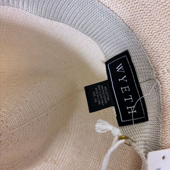 New Wyeth Anthropologie Cream Paper Sun Hat - Picture 6 of 6
